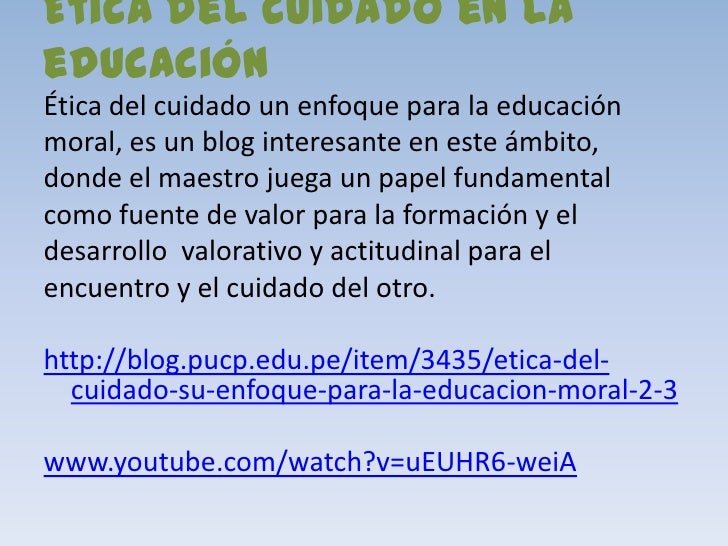 Etica del cuidado