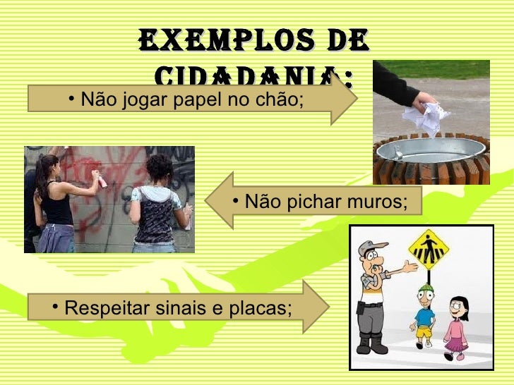 Exemplos de cidadania