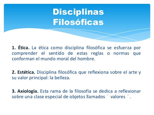 éTica como disciplina filosófica