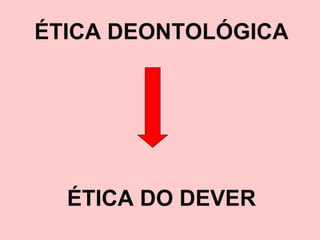 ÉTICA DEONTOLÓGICA




  ÉTICA DO DEVER
 