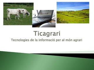 Tecnologies de la informació per al món agrari
 