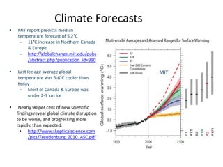 Climate ForecastsMIT report predicts median temperature forecast of 5.2°C