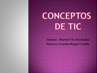 Alumna: Marisol Vite Hernández
Maestra: Graciela Rangel Castillo
 