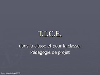 T.I.C.E. dans la classe et pour la classe. Pédagogie de projet BrunoMarchal oct2007 