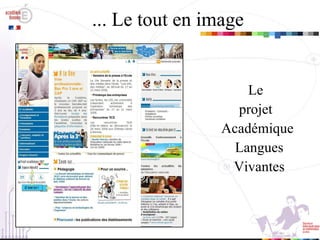 ... Le tout en image Le  projet  Académique Langues Vivantes 