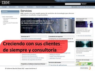Creciendo con sus clientes
de siempre y consultoría


© Guillermo Beuchat Shaw 2010 www.transforme.cl
 