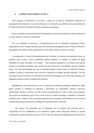 Las Tics en la Educacion Infantil