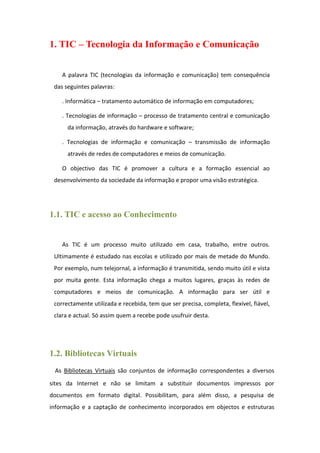 Tic E O Acesso Ao Conhecimento