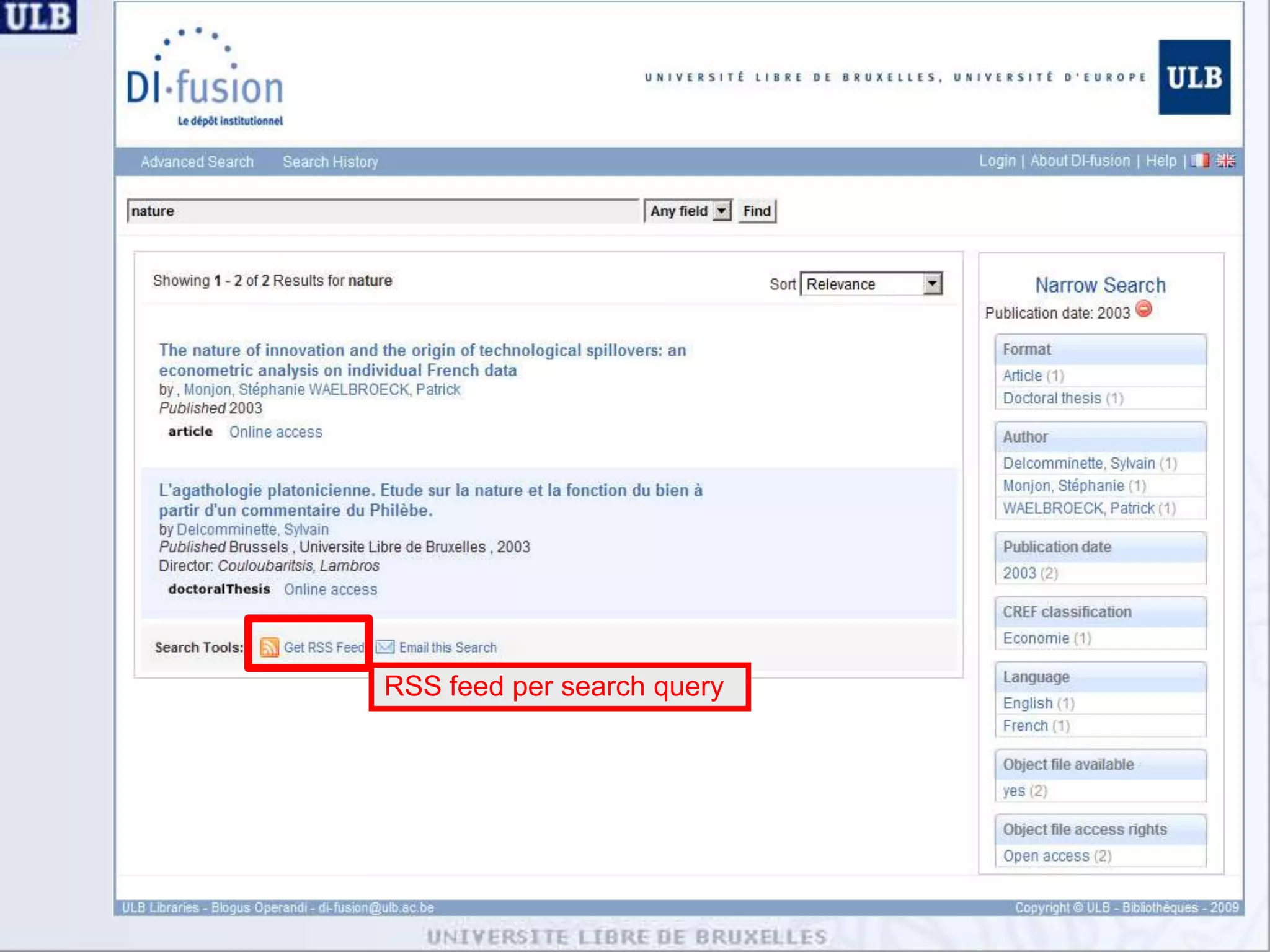 Persistent URLs (bookmarkable searches)Persistent URLs (bookmarkable searches)