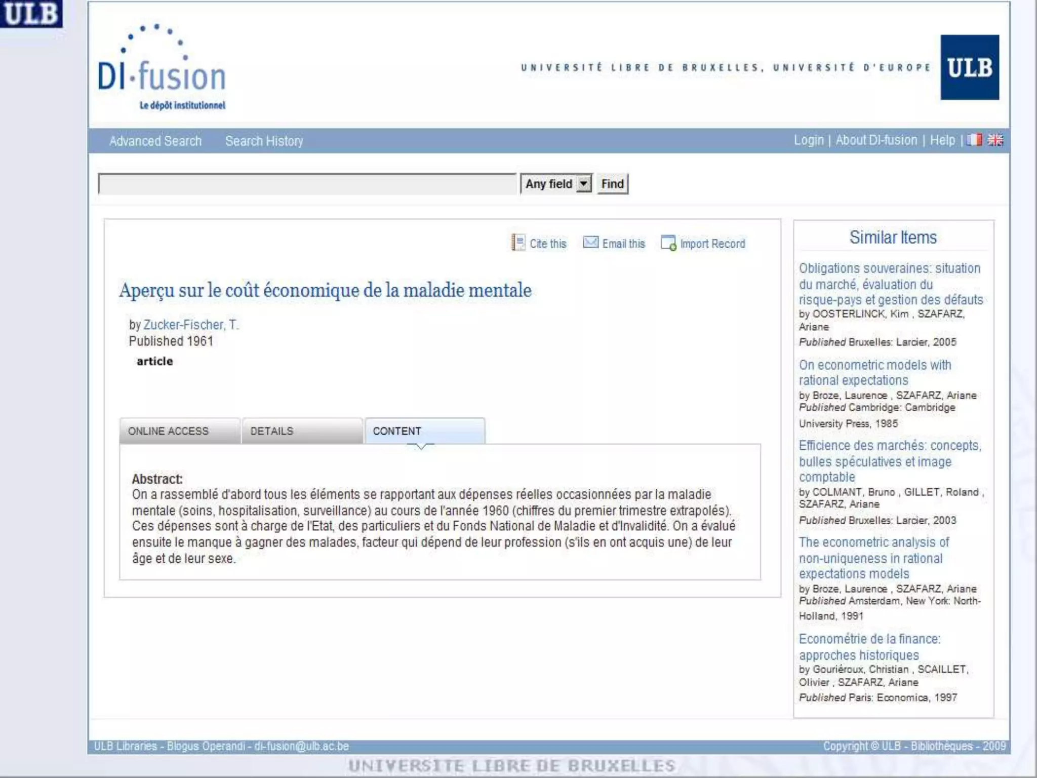 VuFind and its use at ULB