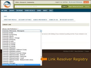 Link Resolver Registry 