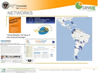 NETWORKS



“Virtual Mobility: The Value of
Inter-Cultural Exchange”




                                  The role of an e-leaning Centre in Higher Education Institutions   29
 