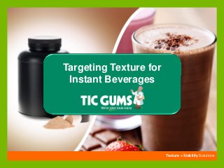Targeting Texture for
Instant Beverages

Texture + Stability Solutions

 
