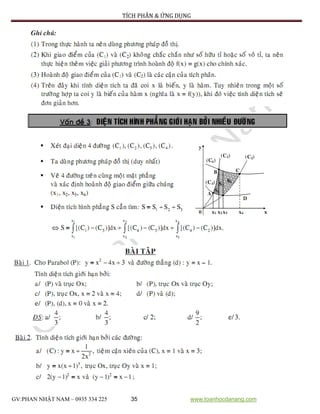 TÍCH PHÂN & ỨNG DỤNG
GV:PHAN NHẬT NAM – 0935 334 225 35 www.toanhocdanang.com
 