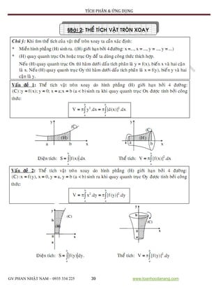 TÍCH PHÂN & ỨNG DỤNG
GV:PHAN NHẬT NAM – 0935 334 225 39 www.toanhocdanang.com
 