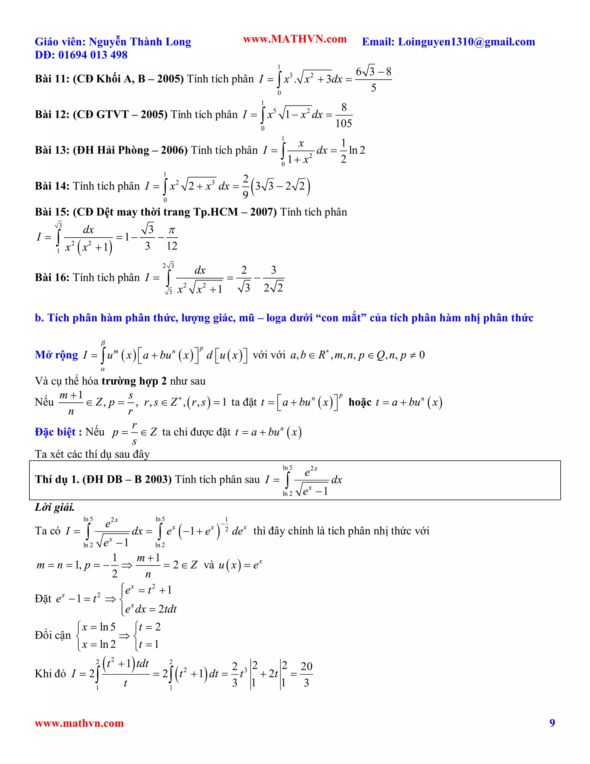 Tich phan ham nhi phan thuc | PDF