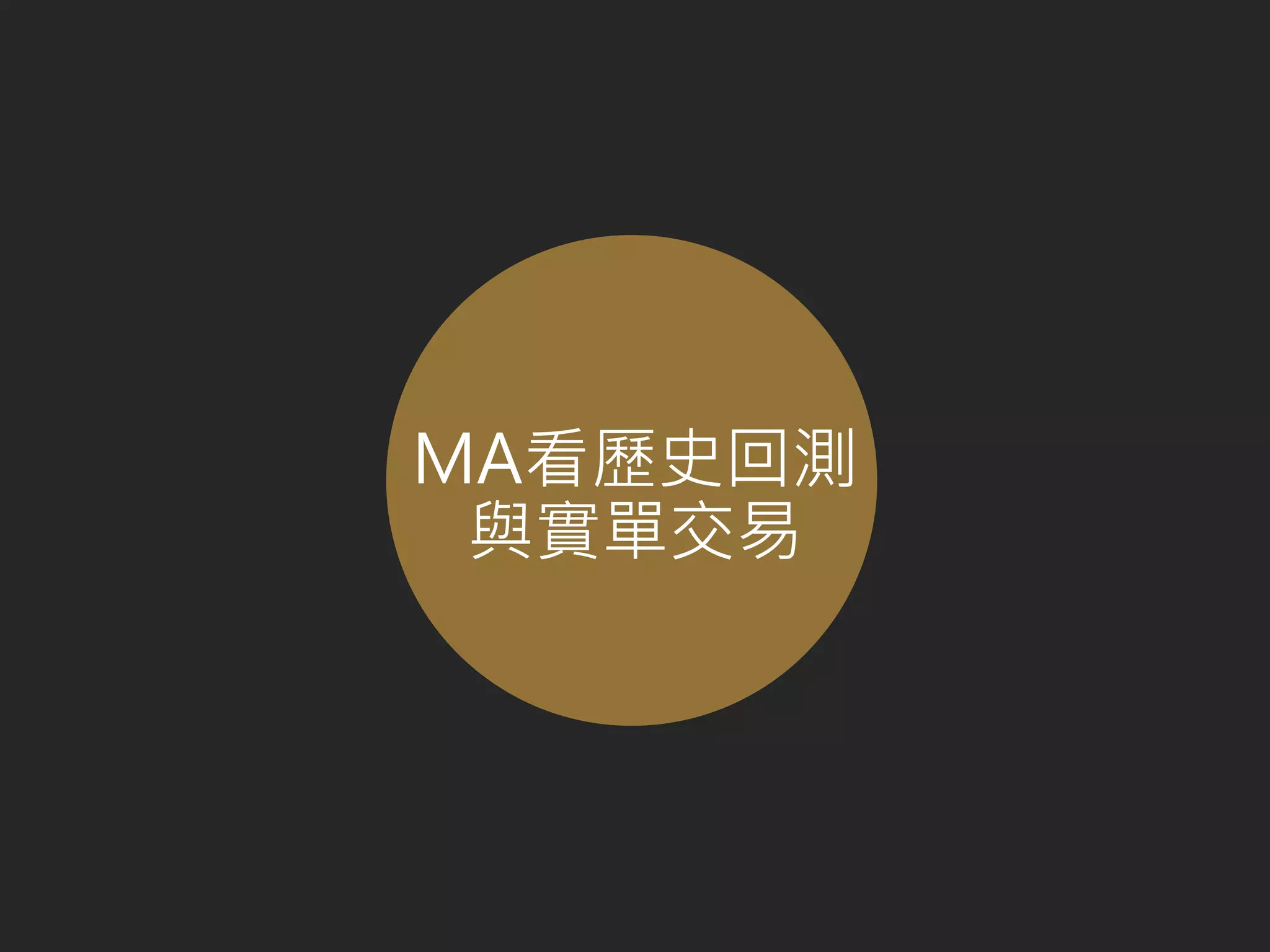 MA看歷史回測
與實單交易
 