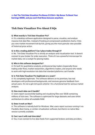 Tick Data Visualizer Pro 2026 Review: Advanced Trading Data Analysis ...