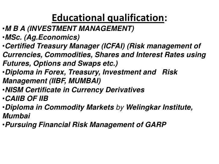 Pg diploma in treasury and forex management