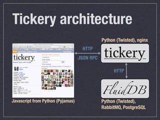 Tickery, Pyjamas and FluidDB | PPT
