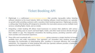 Ticket Booking API | Flight Ticket Booking API | PPTX