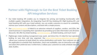 Ticket Booking API | Flight Ticket Booking API | PPTX