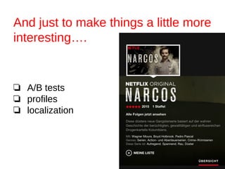 And just to make things a little more
interesting….
❏ A/B tests
❏ profiles
❏ localization
 