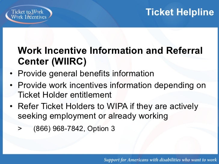 Ticket to Work/Employment Networks
