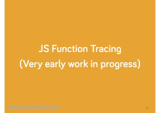 TICONF.US,NEWYORK,10/05/2014
JS Function Tracing
(Very early work in progress)
32
 