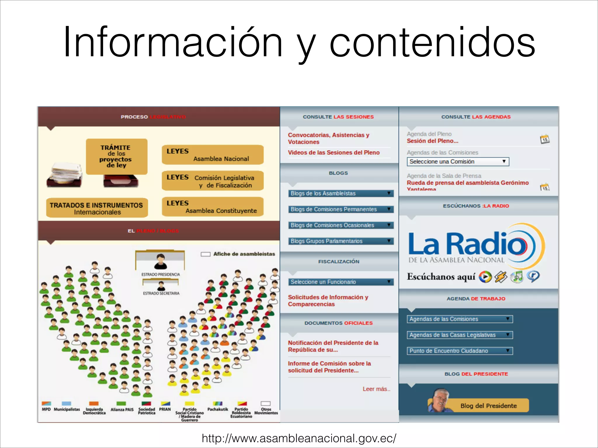 Información y contenidos
http://www.asambleanacional.gov.ec/
 