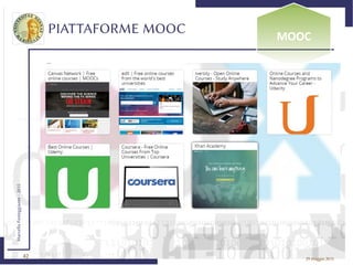 42
MarcelloFesteggiante-2015
29 maggio 2015
PIATTAFORME MOOC MOOC
 