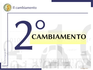 8
MarcelloFesteggiante-2015
29 maggio 2015
Il cambiamento
2°CAMBIAMENTO
 
