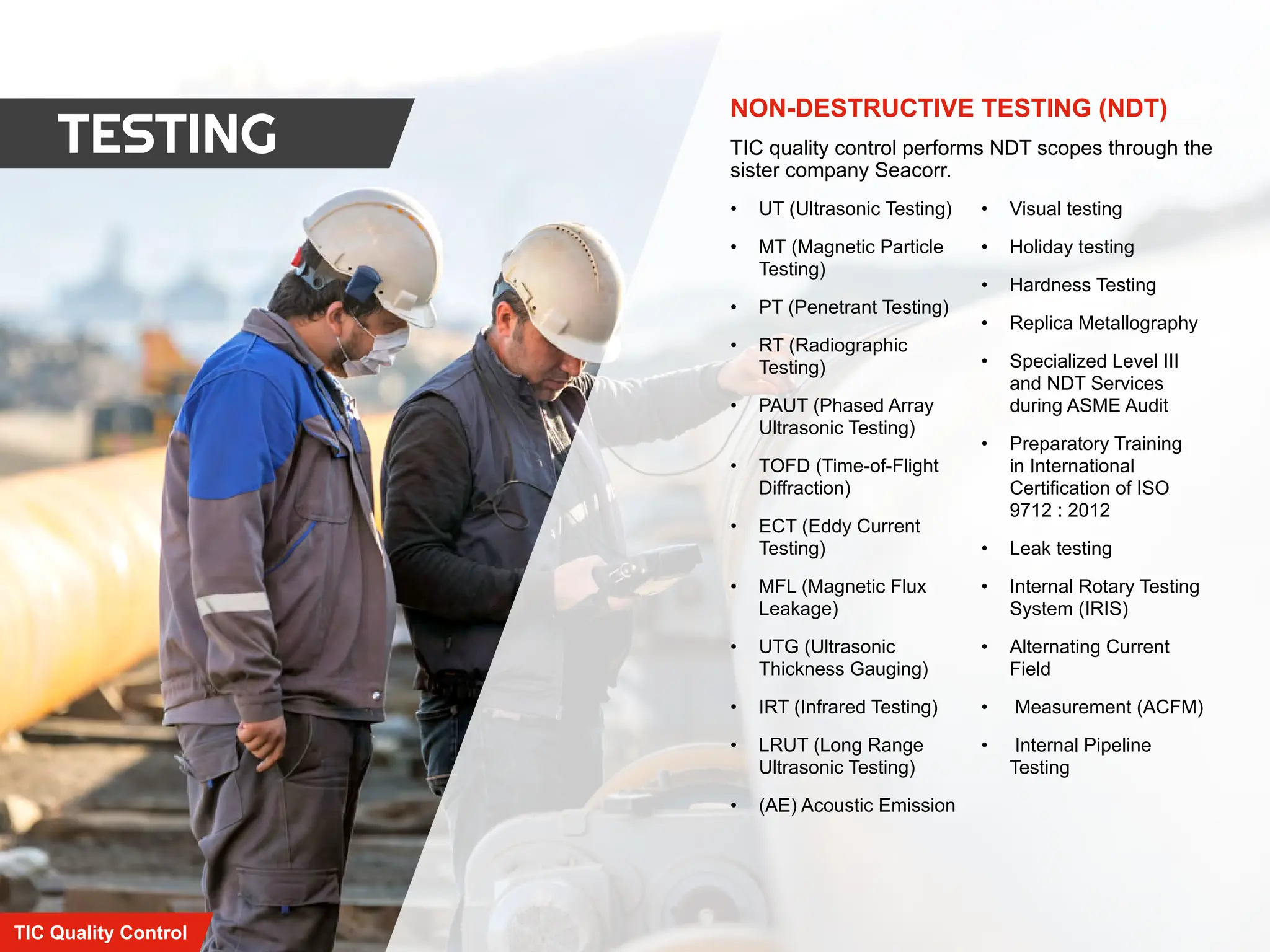 Tic Testing TIC Quality Control | PDF