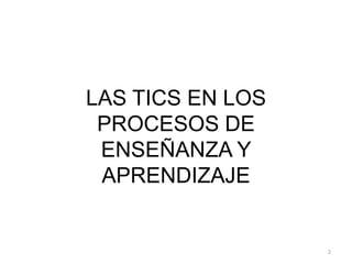 LAS TICS EN LOS PROCESOS DE ENSEÑANZA Y APRENDIZAJE 2