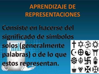 APRENDIZAJE DE
REPRESENTACIONES
 