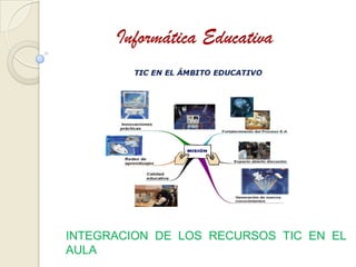 Informática Educativa




INTEGRACION DE LOS RECURSOS TIC EN EL
AULA
 