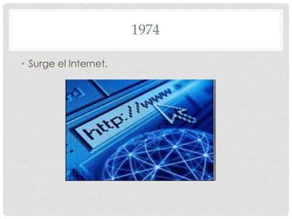 1974
• Surge el Internet.

 