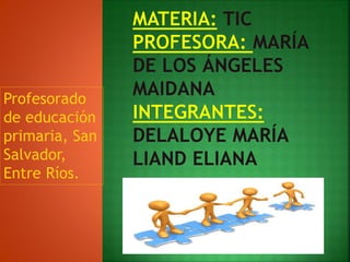 Profesorado
de educación
primaria, San
Salvador,
Entre Ríos.
 