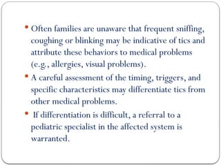 Visual Tics TICS and their types and management.pptx