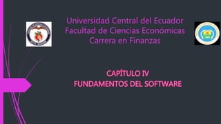 Universidad Central del Ecuador
Facultad de Ciencias Económicas
Carrera en Finanzas
 