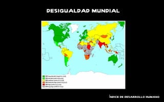 DESIGUALDAD MUNDIAL ÍNDICE DE DESARROLLO HUMANO 