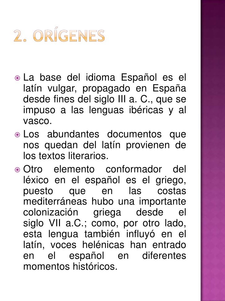 Origen del español por Monserrat Cueva