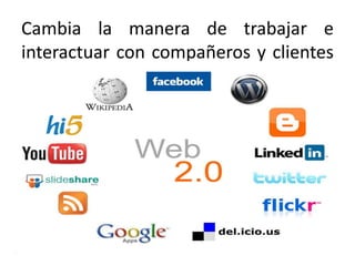 Cambia la manera de trabajar e
interactuar con compañeros y clientes
