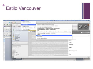 +
Estilo Vancouver
 