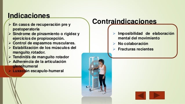 Resultado de imagen para mecanoterapia indicaciones y contraindicaciones