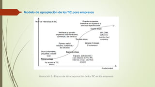  Modelo de apropiación de las TIC para empresas
Ilustración 2.- Etapas de la incorporación de las TIC en las empresas
 