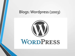 Blogs:Wordpress (2003)
 