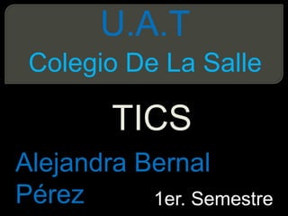 U.A.T
 Colegio De La Salle

        TICS
Alejandra Bernal
Pérez      1er. Semestre
 