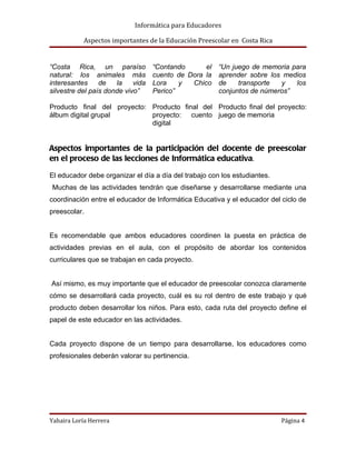 Tic´s y educación  preescolar yahaira