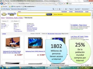 TIC’s y Las Pymes
Las Redes Sociales y las Empresas




                                    1802                         25%
                                                                    De la
                                     Millones de
                                                                 población
                                       personas
                                                                  mundial
                                    tienen acceso
                                                                compras por
                                      a Internet
                                                                  Internet

                                              Programa Nacional de Informática - PNI
 